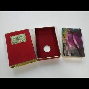 Vintage Congress Playing Cards golden edge velour box - Deck is sealed. Made USA